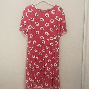 NWT Ann Taylor SS Pink Floral Dress, Size 6